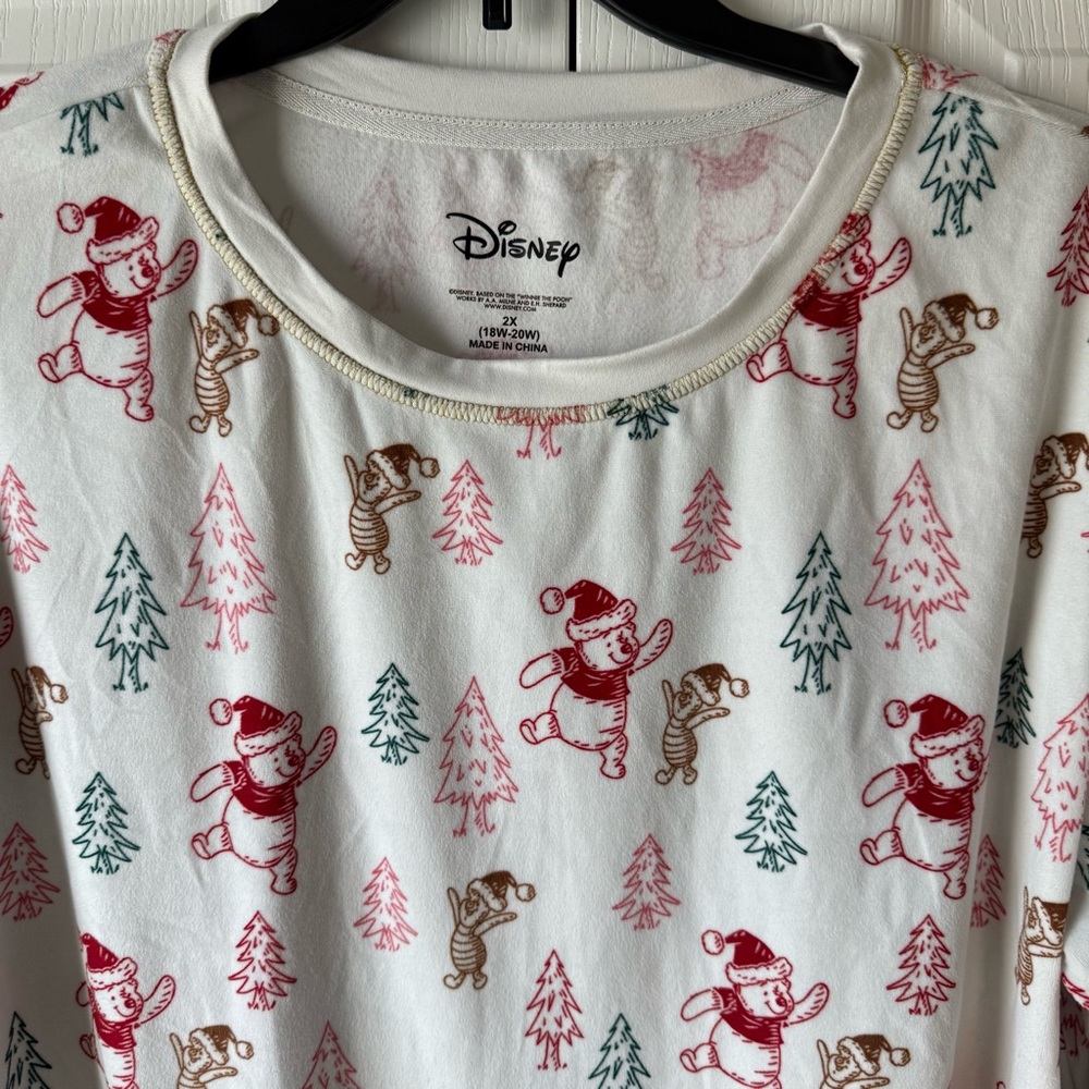 Disney Women’s Winnie The Pooh Holiday 2-pc PJ’s. Size 2X (18W-20W)-very soft. - Picture 7 of 12